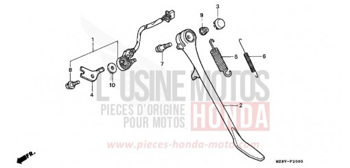 BEQUILLE (1) VT600CW de 1998